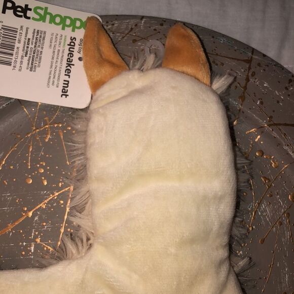 PetShoppe Ivory Green TanβGold Llama Squeaker Mat Dog Toy - Picture 5 of 11